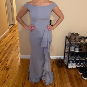 Lulus Lavender Off Shoulder Formal Dress
